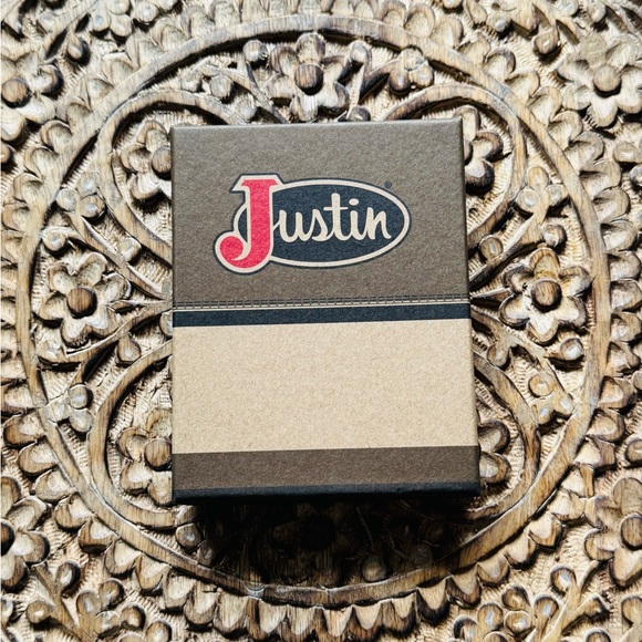 Justin Boots Needlepoint Card Wallet With Money Clip NIB - Picture 7 of 8